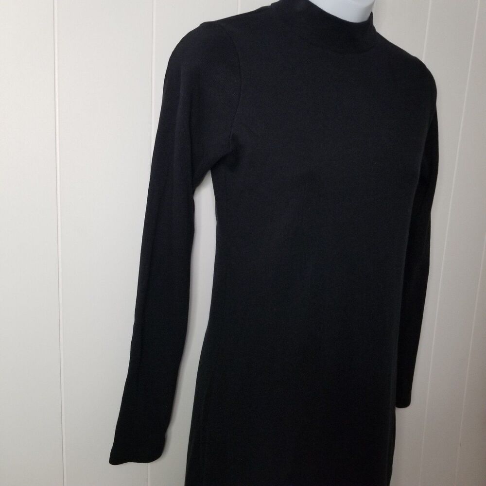 All About Eve Dress Size 2 Minimalist Goth Whimsygoth Long Sleeve LBD - Picture 5 of 11